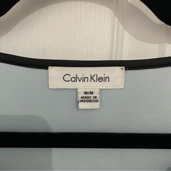 Calvin Klein Ombre Printed Polyester Spandex Longsleeve Shirt Women Size Medium - Picture 2 of 6